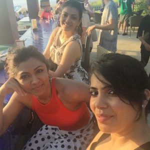 kajal agarwal and friends at resorts